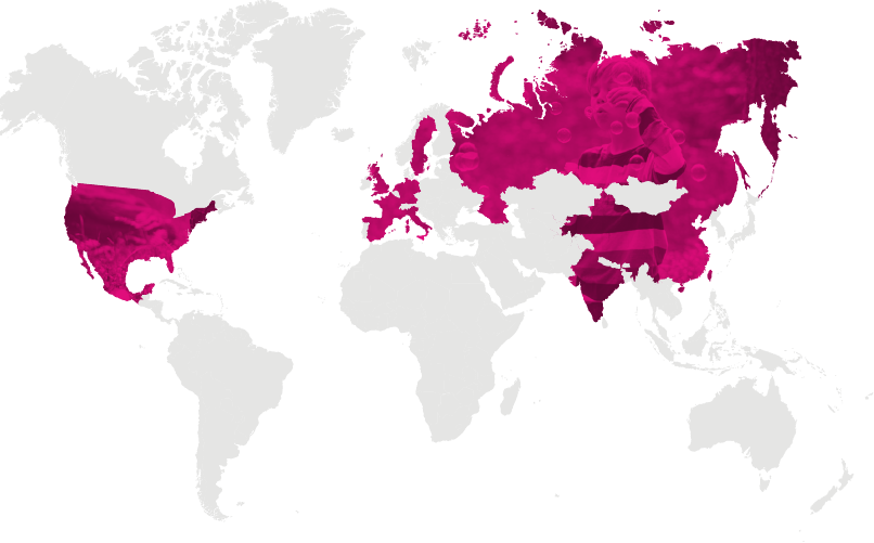 Map showing the 12 countries in which the Hygiene Matters Survey was conducted (map)
