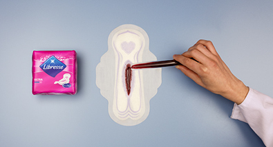 Visualize period blood with more realistic red liquid (photo)