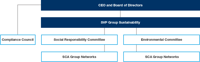 SCA&rsquo;s sustainability governance (graphic)